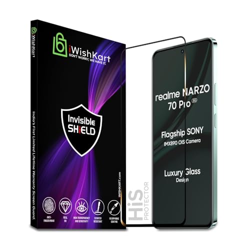 Image of compatible with Realme Narzo 70 Pro 5G Smartphone Tempered Glass [With Warranty] Screen Protector Guard Full Edge To Edge 9H Full Glue Fhd With Easy Installation Kit (Narzo70 Pro / 70Pro / Narzo70Pro)