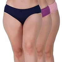 The Elbis Pack of 3 Women Antibacterial Plus Size Soft Hipster Panty for Regular Uses, Made of 100% Cotton, Grip Fit, Printed Comfortable Panties for Girls, Ladies, Girl Power Print, 3XL Size