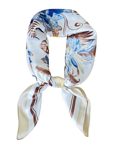 Image of Printed Poly Silken feel Scarf Stole for Women | Stylish, Soft, & Lightweight | Satin Feel Neck Scarf, Hair Scarf, Head Scarf for Women