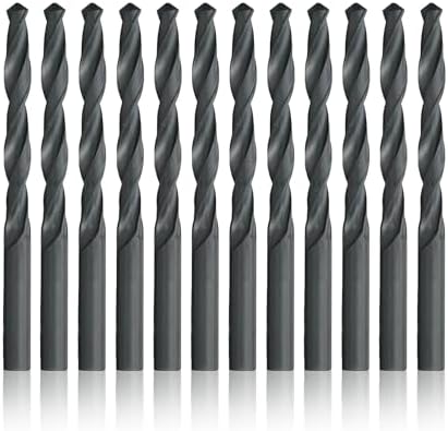 Drill America DWDN52P12 #52 High Speed Steel Black Oxide Drill Bit (Pack of 12), DWDN Series