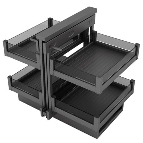 AKPHBKFG Kitchen Blind Corner Cabinet Pull-Out Organiser with 4 Baskets Shelf Slide Out Cabinet Organizer,Left Open and Right Open Storage Rack Kitchen for Corner Cupboards 800