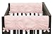 Solid Color Blush Pink Shabby Chic Side Crib Rail Guards Baby Teething Cover Protector Wrap for Harper Collection by Sweet Jojo Designs - Set of 2
