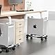 Qukaim Computer Tower Stand PC Stand, Computer Tower Ständer mit Lenkrollen, Universal Einziehbarer mobiler CPU-Ständer, Rollwagen für Zuhause und Büro, verstellbare Höhe, Schwarz