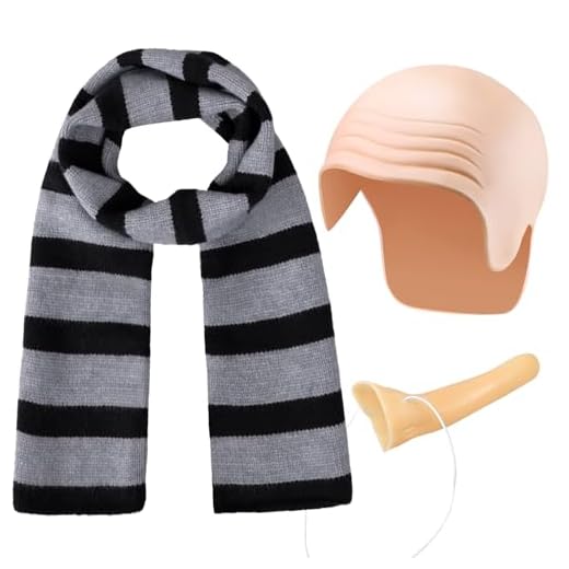 iZoeL Carnaval Traje Los Hombres G ru Calva Traje Calva Bufanda Larga Nariz Carnaval Traje Accessorie Los Hombres Traje Carnaval Disfraces Halloween Tema Fiesta Cosplay Carnaval Disfraz