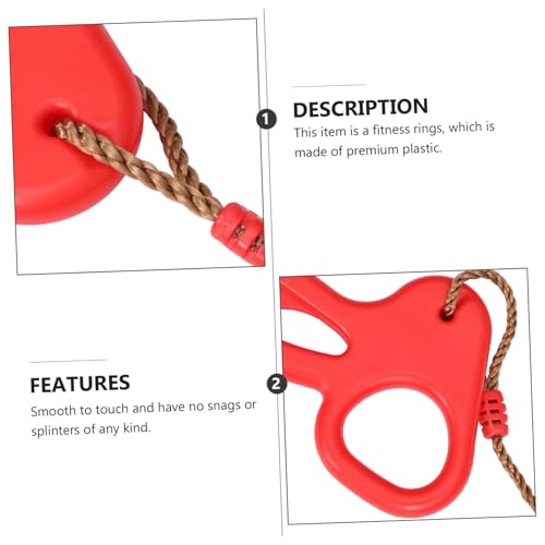 Anillas de fitness multipropósito para interior rojo miniatura 6