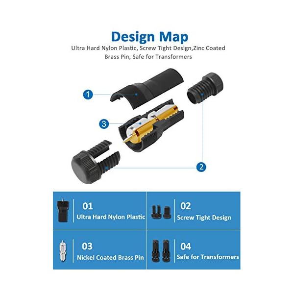 SUNVIE Low Voltage Landscape Lights Wire Connectors 1216 Gauge