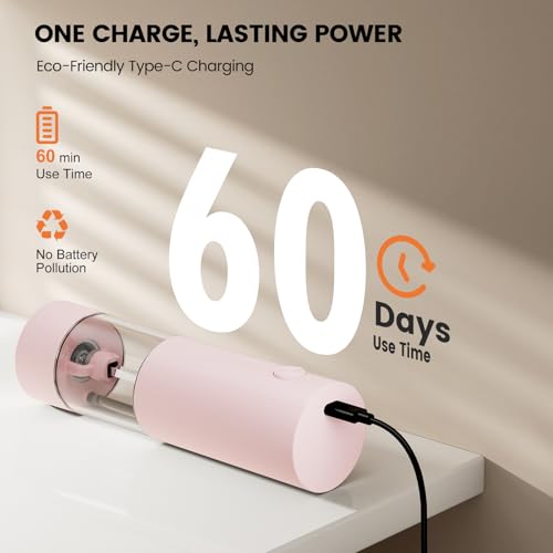 Image of Electric Salt and Pepper Grinder Set - Rechargeable Automatic Salt and Pepper Shakers, Kitchen Appliances with External Adjustable Coarseness, Larger Hopper for Cooking, Home Gifts(2 Pack,Pink /Pink)