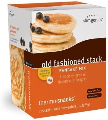 SlimGenics Thermo-Snacks ® |10g Protein - Alleviate Cravings, Increase Energy and Mental Focus, Enhance Weight Loss Results - Kosher Certified, 150 Calories - 7 Packets | Pancake Mix