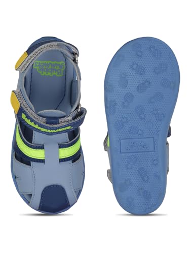 Image of Bubblegummers 1612 Starlight Grey Sandals Shoes for Kids|Everyday|Running|Walking|Comfortable Fit|Fashionable