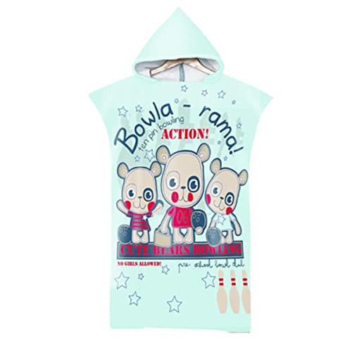 Niedliches Umarmungs-Bärenmuster, Mikrofaser, schnell trocknend, Strandtuch, Erwachsene, Kinder, mit Kapuze, Poncho, Schwimmen, Surfen, Bademantel, Umhang Cover