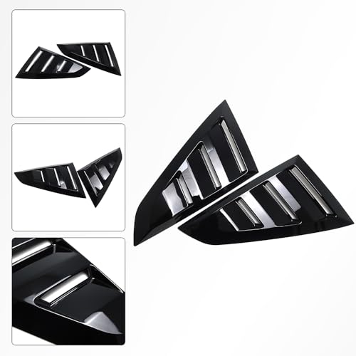 Image of Jogon Rear Window Louvers Trim for Ford Mustang S650 GT Coupe Dark Horse Ecoboost 2024 2025 2026, C Pillar Window Blinds (Style B)