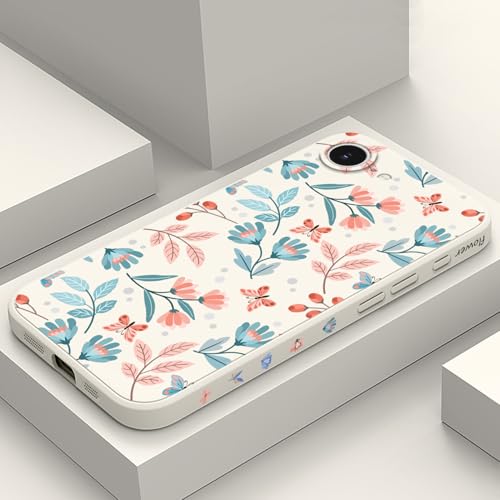 Coque iPhone 16E protection motif feuille de riz blanc housse souple fine 2025 6,1 pouces