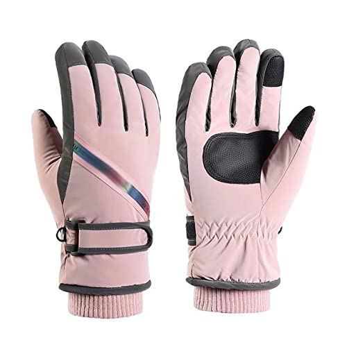 Qcyp Women Winter Ski Gloves Thermal Fleece Waterproof Warm Snowboard Snow Gloves Full Fingers Touch Screen Skiing Riding Mittens #TOP2