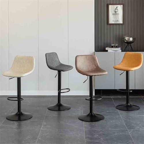 Chaises tabourets de bar au design épuré et finitions soignées bruin - 3
