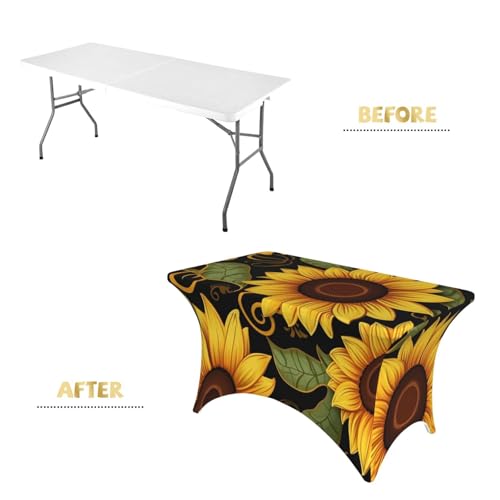 Nappe de table rectangulaire imperméable élasthanne housse table stretch 1,2m buffet - 3