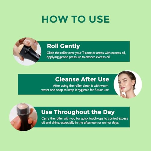 Moody Instamatte Mattifying Oil-Absorbing Volcanic Roller, Reusable Facial Skincare Tool Oil Control Roller for Oily Skin Care, Mattifying Face Roller - Image 6