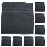 SHINEOFI Juego de 12 Toallas de Algodón Súper Suaves, Absorbentes y Cuadradas 34x34 Cm, Color Gris Oscuro, para Limpieza Facial, Baño, Gimnasio y Uso Diario