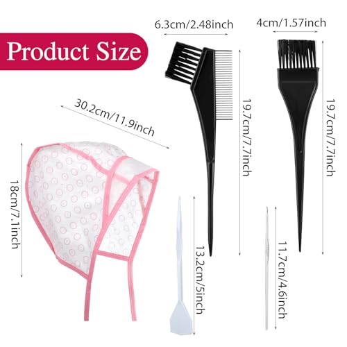 Bewudy 12 peças, 4 conjuntos de tampas de destaque com ganchos, kit de tintura de cobertura para col