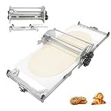 Elektrische Teigausrollmaschine (22,7 Zoll) &ndash; Verstellbare Walze (2&ndash;33 Mm Dicke), Edelstahl-laminator F&uuml;r Croissants, Kuchen, Bl&auml;tterteiggeb&auml;ck Und Backwaren