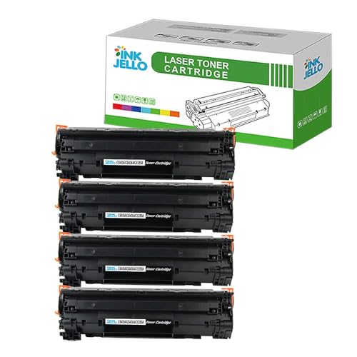 Image of InkJello Compatible Toner Cartridge Replacement for HP LaserJet M1120 MFP M1120n MFP M1522n MFP M1522nf MFP P1505 P1505n CB436A (Black, 4-Pack)