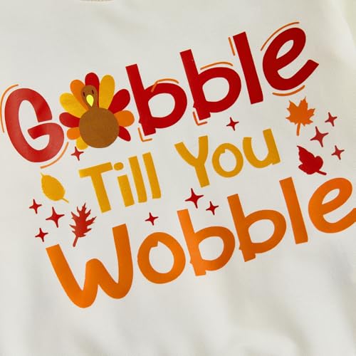 Userdefined Toddler Baby Girl Thanksgiving Outfit Letter Sweatshirt Turkey Print Bell Bottom Pants Fall Clothes Set4