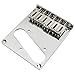 Musiclily Pro 54mm Modern Telecaster Bridge 6 SUS Stainless Steel Saddles for Fender Squier Tele Style Electric Guitar, Chrome