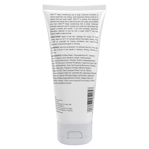 MG217 Deep Conditioning Salicylic Acid Scalp Treatment for Psoriasis, Exfoliates, Heals, Moisturizes, Hyaluronic Acid, Natural Oils, Plant Extracts, Sulfate free, Paraben Free, Fragrance Free, 6 floz