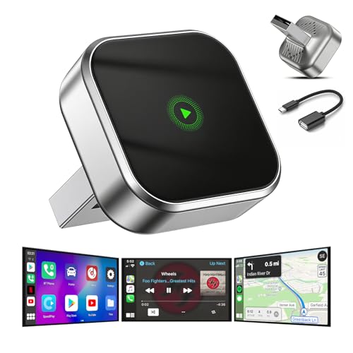CarPlay inalámbrico en tu coche con el adaptador Roadtime 2 en 1 para viajes cómodos y sin cables