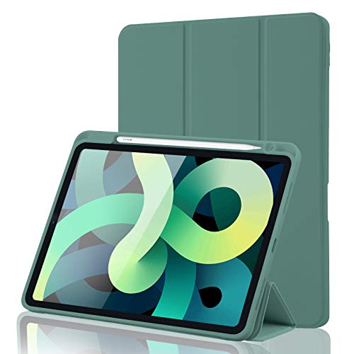 Funda para iPad Air 4 Case 2020, Smart Stand Cover Case para iPad 10.9 pulgadas Air 2020 [2ª generación de carga de lápiz Apple con encendido automático/sueño], color verde pino