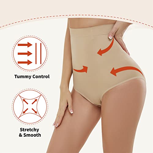 Amriy Shapewear For Women Tummy Control Women's High Waist Seamless Body Shaper Briefs Firm Thong Butt Lifting Panties Girdle Underwear Beige,S #TOP2