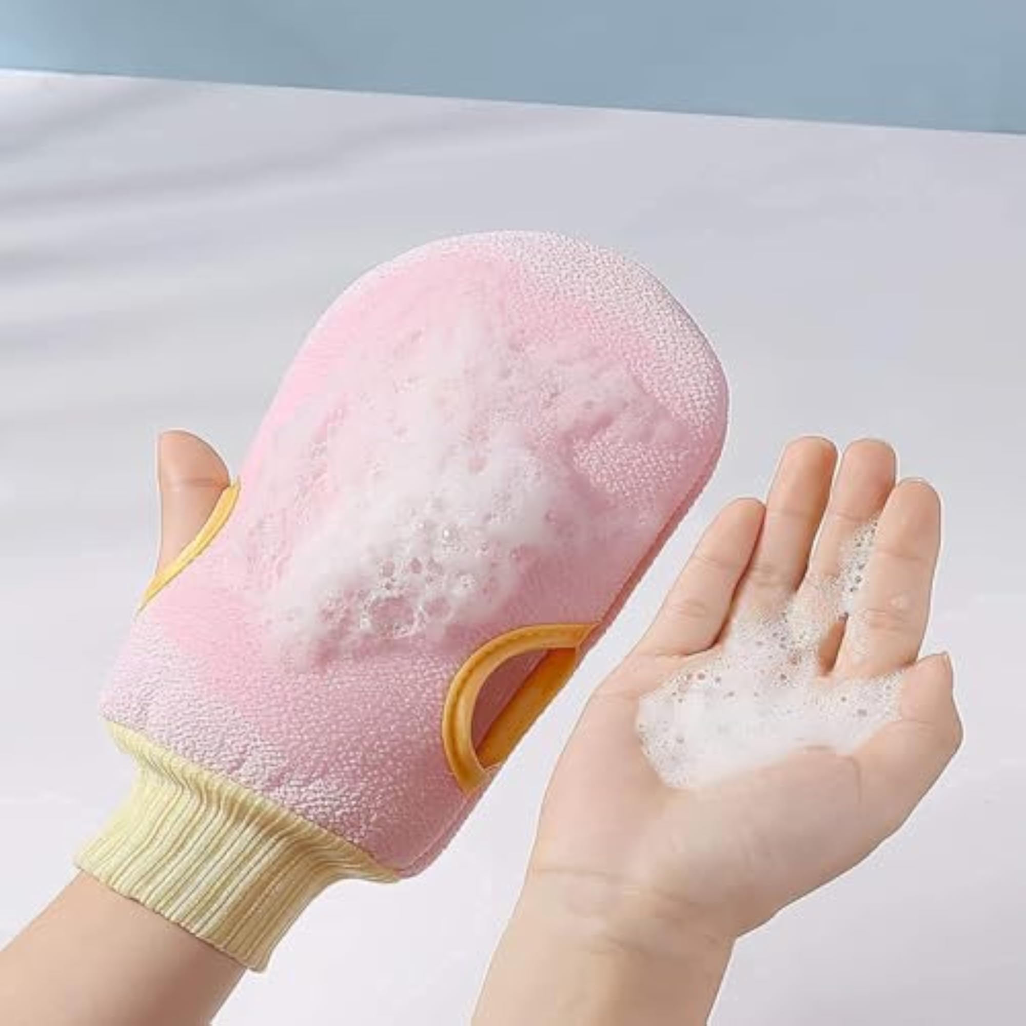 Bathing Set Back Scrubber Sponge Ball Glove