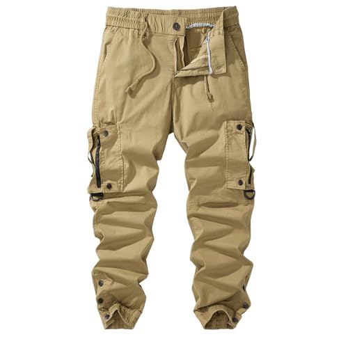 Pantalon militaire homme hiver en coton respirant à plusieurs poches