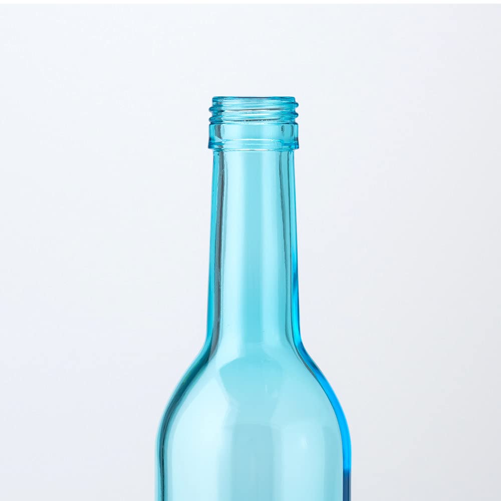 Amazon｜ガラス瓶 ワインボトル スリム 500ml アクア ブルー 3本セット