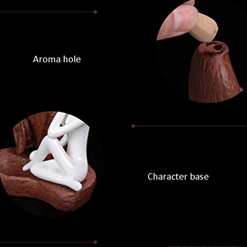 Creatieve keramische wierookbrander backflow wierook kegels brander houders thuis geur decor yoga meisje wierook wierook houders Accessoires voor fonteinfonteinen in de tuin - Image 4