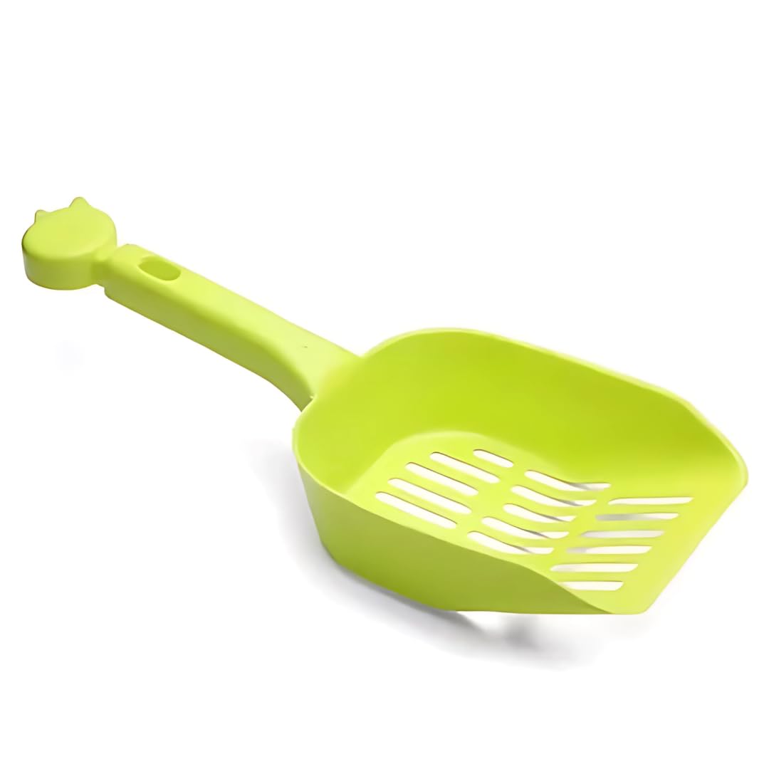 Durable Cat Litter Scooper Lightweight Poop Scoop for Cats Sturdy Cat Litter Sifter with Comfortable Grip Handle Suitable for All Litter Boxes (Yellow)-image-13
