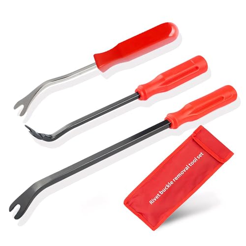3 Pcs Auto Clip Pliers Set Door Trim Release Pliers Car Trim Removal Tool Pliers Fastener Rivets Remover with Storage Bag for Car Door Panel Dashboard