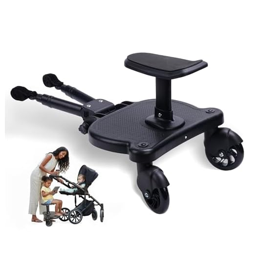 2026 New-Universal Stroller Board with Detachable Seat | 2 in 1 Sit and Stand Toddler Stroller Seat Attachment | Stroller Board Attachment for Toddler | Holds Children Up to 55 LBs