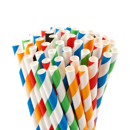 300 pitillos de papel multicolor 19.7 cm para fiestas miniatura 1