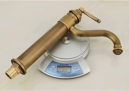 Robinet lavabo résistant laiton bronze antique rétro sans fuite - 7
