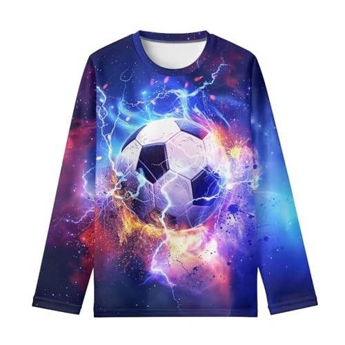 Boys Casual Long Sleeve T-Shirts Kids Fall Pullover Tops Novelty Graphic Tees Shirt Soft Spring Tshirts 3-16T2