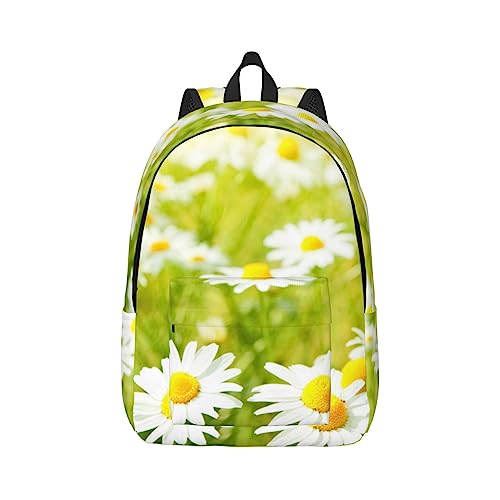 Sac à dos ordinateur portable léger noir imprimé fleurs petit format décontracté pour femme