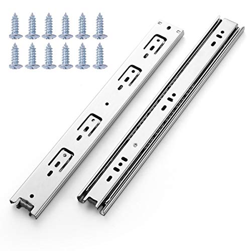 5 Pairs of 16 Inch Full Extension Drawer Slides Mount Ball Bearing Sliding