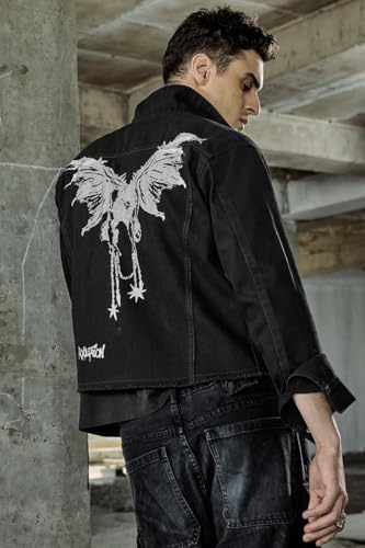 Image of SNITCH Revolution Black Utility Denim Jacket