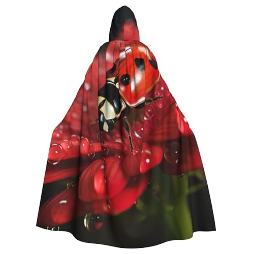 Cape à capuche coccinelle imprimée à pois pour fêtes à thème