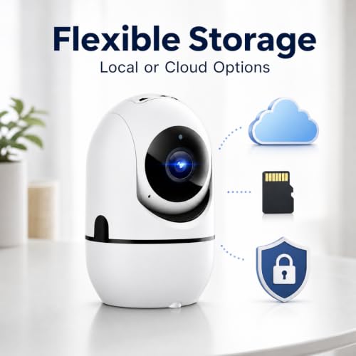 5G Indoor Camera for Home Security, 2K Pet Camera with Phone App, 360° PTZ Indoor Camera for Baby MonitorDog Camera Motion Detection, 2-Way Audio, Night Vision, Cloud&SD Card Storage, Works w/Alexa - Image 7