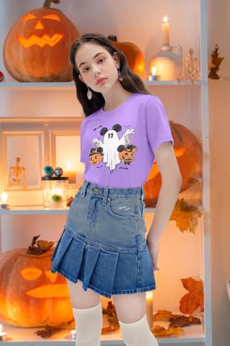 BLANCHES Halloween Shirts Women Cute Ghost Pumpkin Spooky Season Tee — view 5
