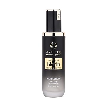 Therapy Biotin Protein & Keratin Hair Serum 100ml - Anti-Frizz, Strengthening & Repairing Formula for Dry, Damaged Hair - Adds Shine, Smoothness & Heat Protection