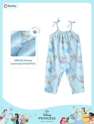 Image of Disney Frozen Elsa Princess Minnie Stitch Marie Girls Romper with Bow Tie Strap and Headband Cute Jumpsuit for Baby & Toddler
