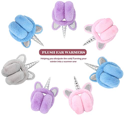 Simplicity Kid's Soft Plush Foldable Ear Warmers Winter Ear Muffs4