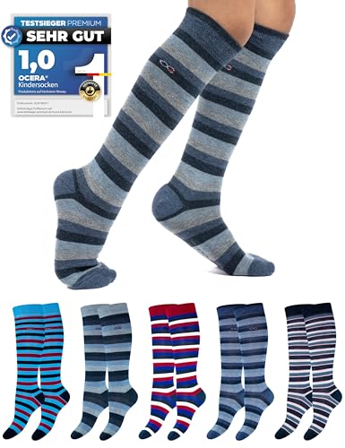 Zzxlw Kinder Kniestrümpfe 6 Paar - Weiche Socken Für Schule & Sport